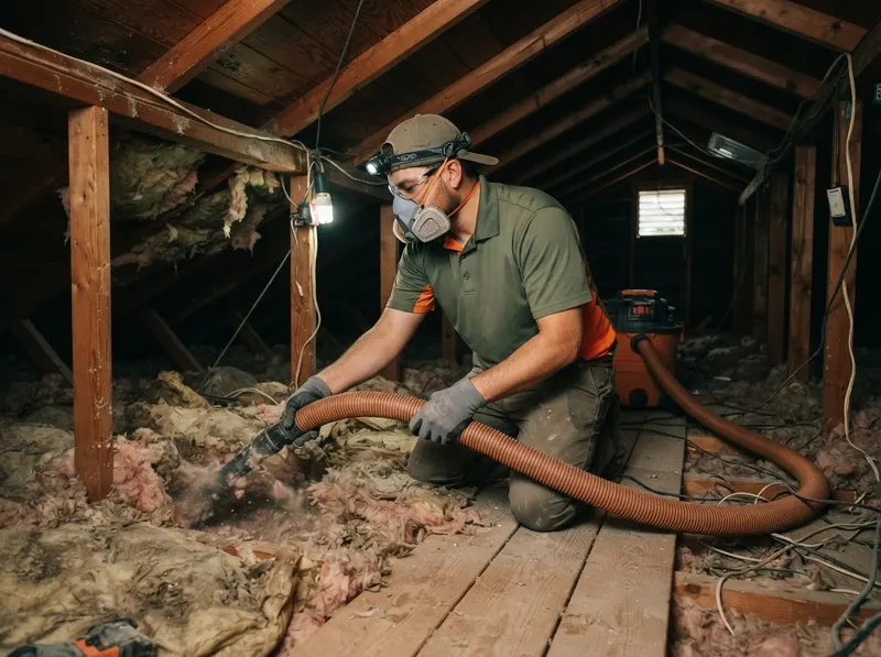 Attic Decontamination and Insulation Extraction in Riverside, CA